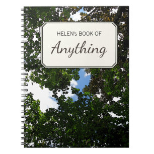 Botanical Photo Motive Personalised Label Notebook