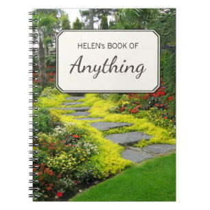 Botanical Photo Motive Personalised Notebook