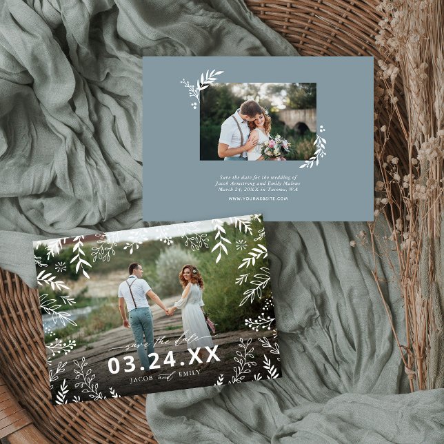Botanical Photo Overlay Save the Date (Creator Uploaded)