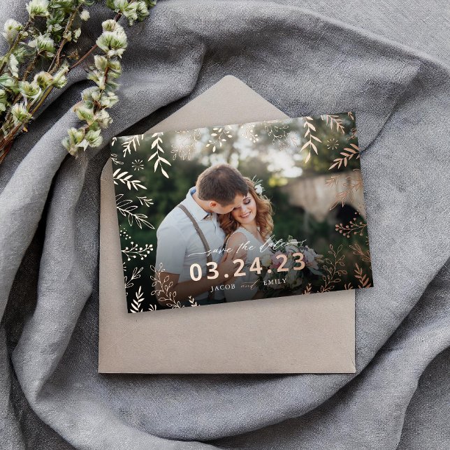 Botanical Photo Overlay Save the Date (Creator Uploaded)