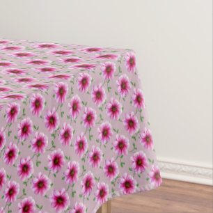 Botanical Pink Dahlia Flower on any Colour Tablecloth