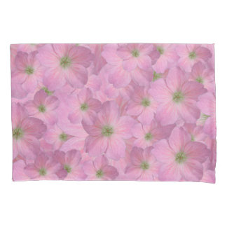 Botanical Pink Geranium  Pillowcase