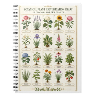 Botanical Plant Guide Wall Art Notebook