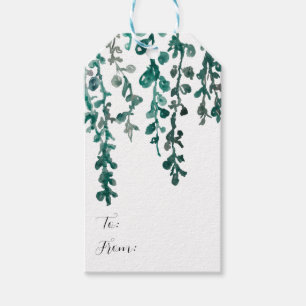 Botanical Plant Print Tropical Painting Gift Tags