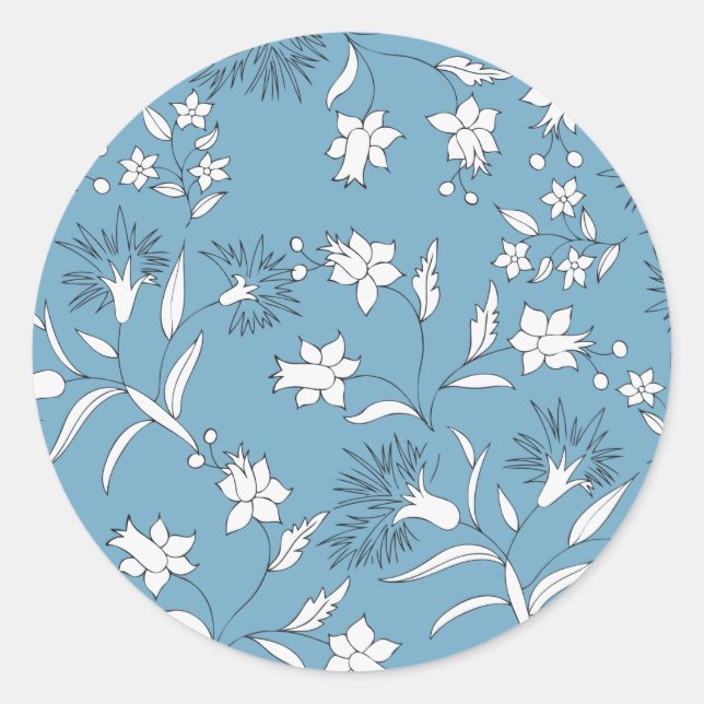 botanical plants classic round sticker (Front)