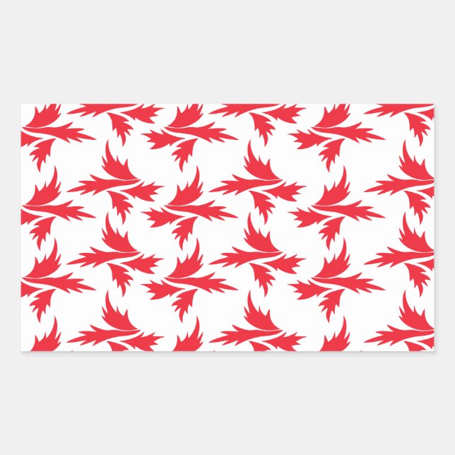 botanical plants rectangular sticker (Front)