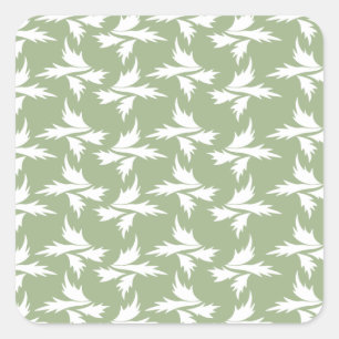 botanical plants square sticker