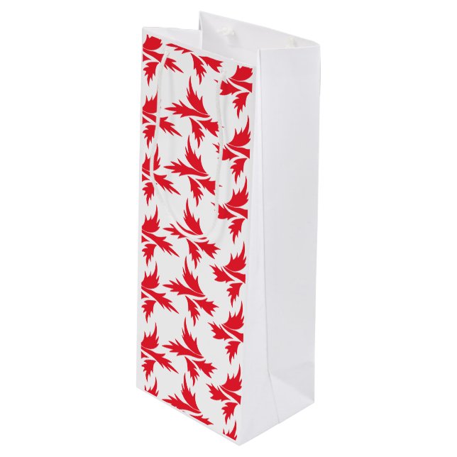 botanical plants wine gift bag (Front Angled)