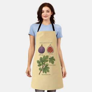 Botanical Plate Fig Ficus Carica Apron