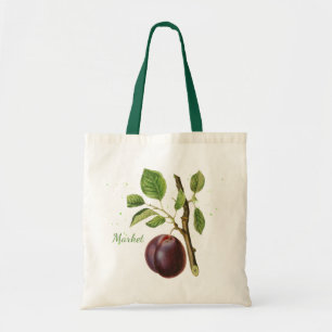 Botanical Plum Reusable Market Tote