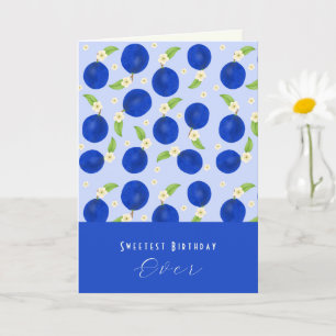 Botanical Plums Collection Birthday Card