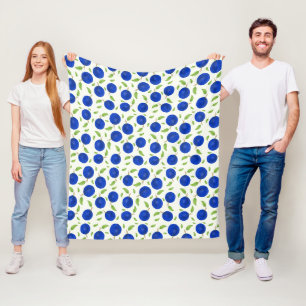Botanical Plums Collection Ivory Fleece Blanket