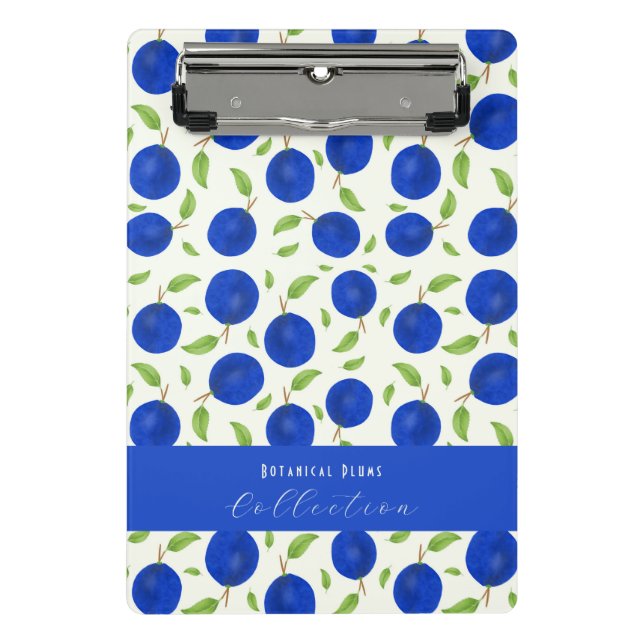 Botanical Plums Collection Ivory Mini Clipboard (Front)