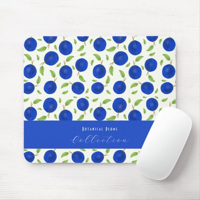 Botanical Plums Collection Ivory Mouse Mat (With Mouse)