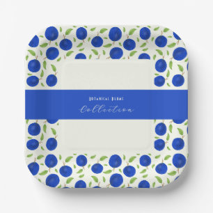 Botanical Plums Collection Ivory Paper Plate