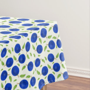 Botanical Plums Collection Ivory Tablecloth