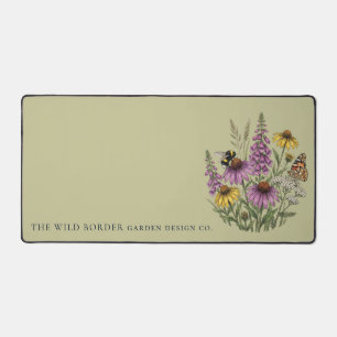 Botanical Pollinator Garden Desk Pad - Sage