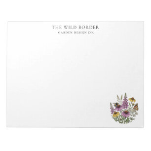 Botanical Pollinator Garden Large Notepad