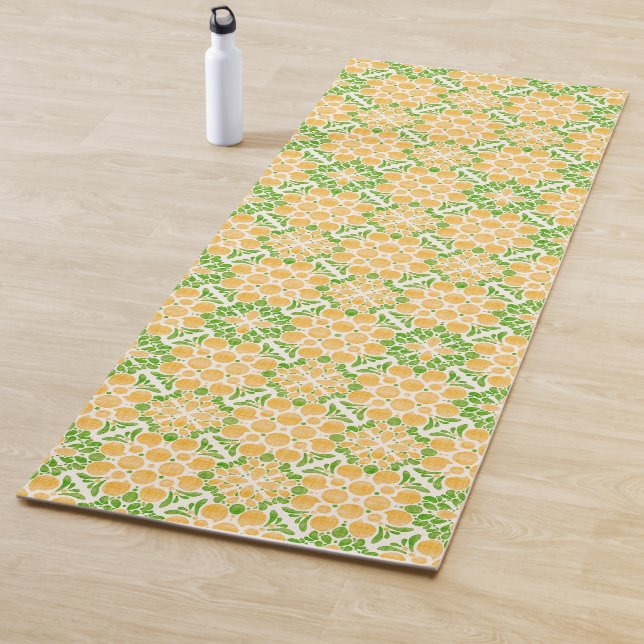 Botanical Pop-Citrus Yoga Mat (In Situ)