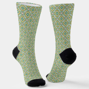 Botanical Pop - Olive Socks