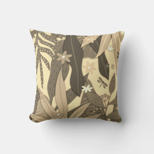 Botanical Print #12 Sepia Cushion