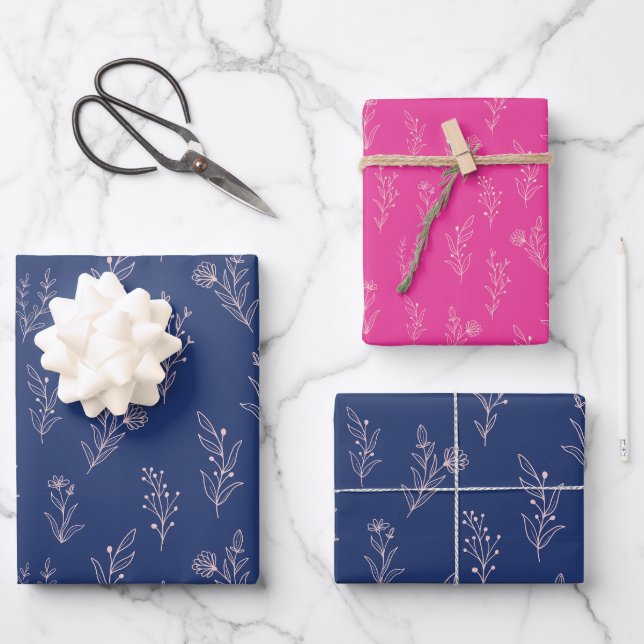 botanical print gift wrapping paper (Front)