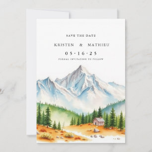Botanical Printable Mountain Save The Date