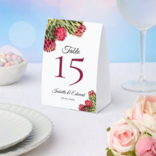 Botanical Protea Floral Elegant Typography Design 