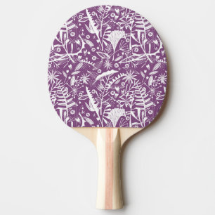 Botanical Purple Modern Ping Pong Paddle