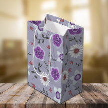 Botanical Purple Modern Wildflower