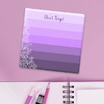 Botanical Purple Striped Gradient Don't Forget Post-it Notes<br><div class="desc">Keep track of all your important tasks with this cute personalised post-it notes. The design features hand drawn botanical elements in white on a horizontal  stripes in different shades of purple. The text is fully customisable.</div>