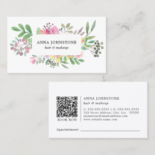 Botanical QR Code   Appointment Business Card