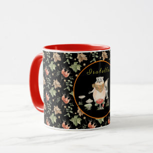 Botanical Racoon Customise Text and Colour Mug