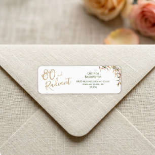 Botanical Radiant 80th Birthday Return Address