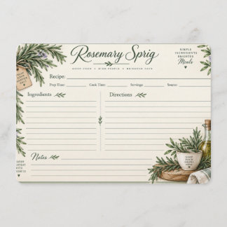 Botanical Recipe Cards