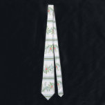Botanical Red and Green Christmas Neck Tie<br><div class="desc">A botanical Christmas neck tie designed using my original watercolor berries and leaves in shades of red and green with sage green stripes. To shop more visit www.zazzle.com/dotellabelle</div>