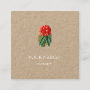 BOTANICAL "RHODODENDRON"  BUSINESS CARD