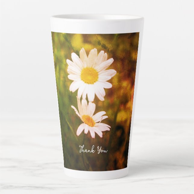 Botanical Romance – The Daisy Couple Thank You Latte Mug (Front)
