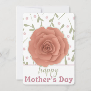 Botanical Rose Mother´s Day Holiday Card