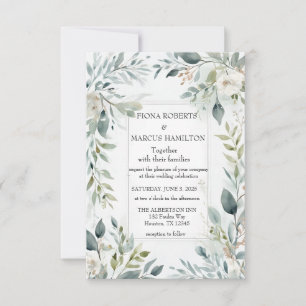 Botanical Rustic Floral Save the Date Card