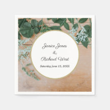 Botanical Rustic Gold Frame Custom Wedding