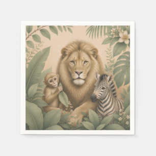 Botanical Safari Lion Paper Napkins