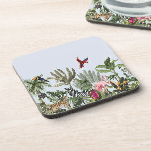 Botanical Safari Square Coaster - Tropical Jungle