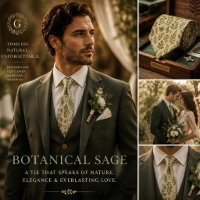 Botanical Sage Green Leaves