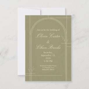 Botanical Sage Wedding Invitation