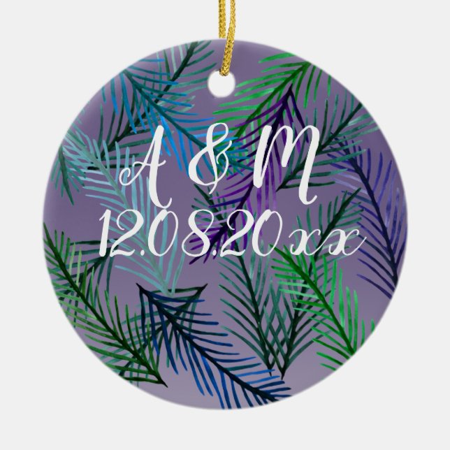 Botanical  Save the date  Ornament (Front)