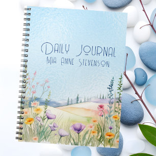 Botanical Scene Name Customised Daily Journal