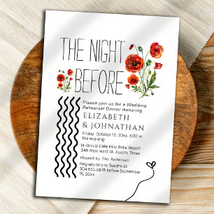 Botanical Script The Night Before Invitation
