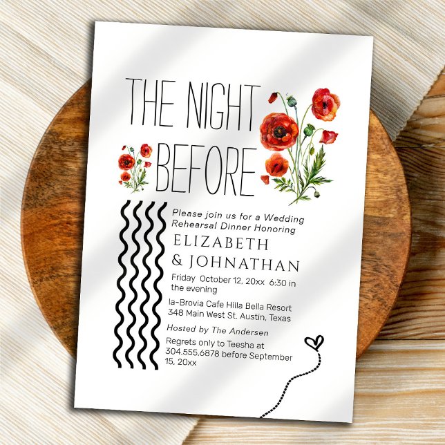 Botanical Script The Night Before  Invitation (Creator Uploaded)