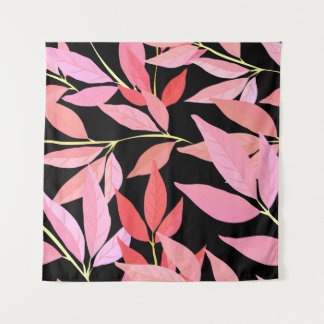 Botanical seamless pattern with leaves. Bright sum Tapestry